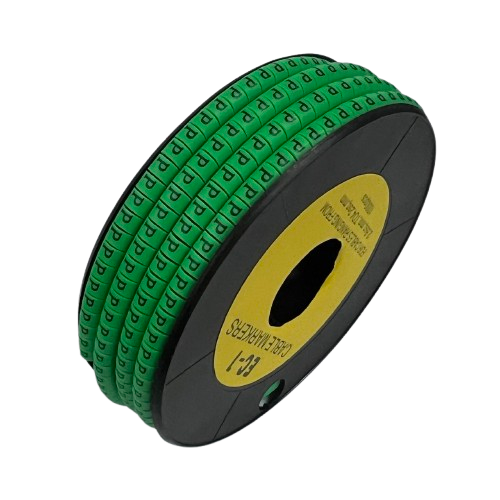 Cable (P) Marker EC-1 Green 2.6mm to 4.2mm 1000pcs 1 Roll EC-1G(P)