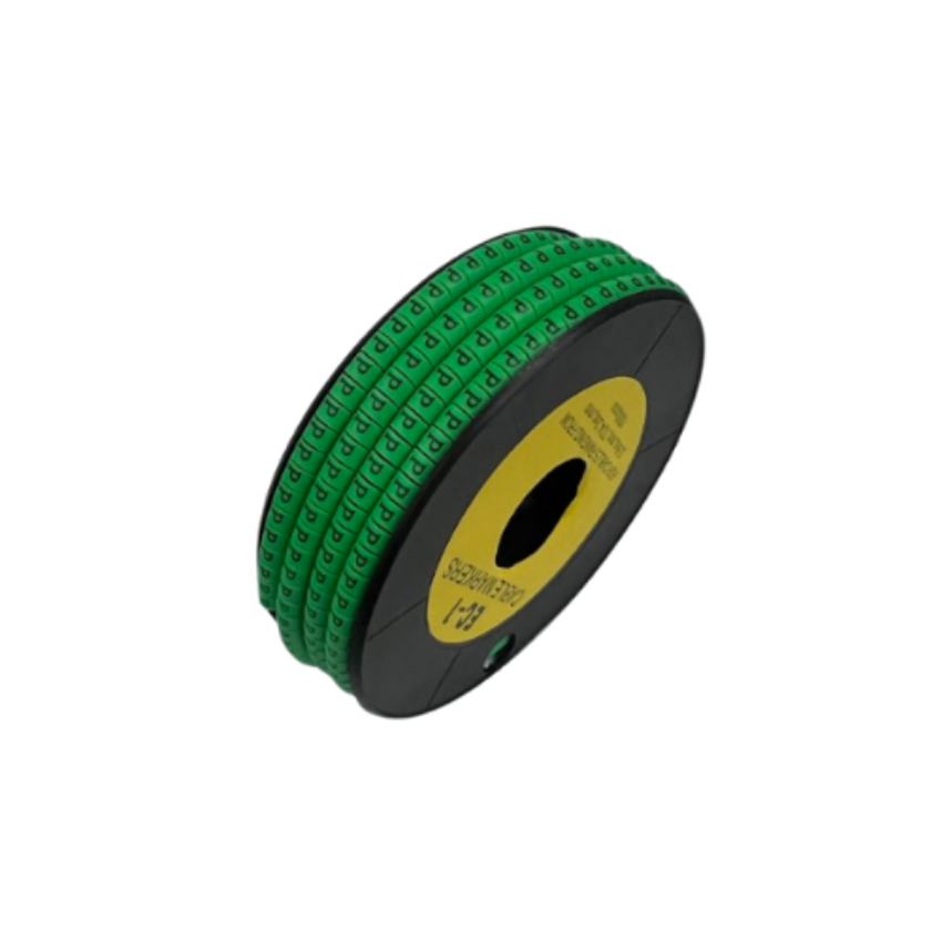 Cable (P) Marker EC-1 Green 2.6mm to 4.2mm 1000pcs 1 Roll EC-1G(P) Wire Tagging