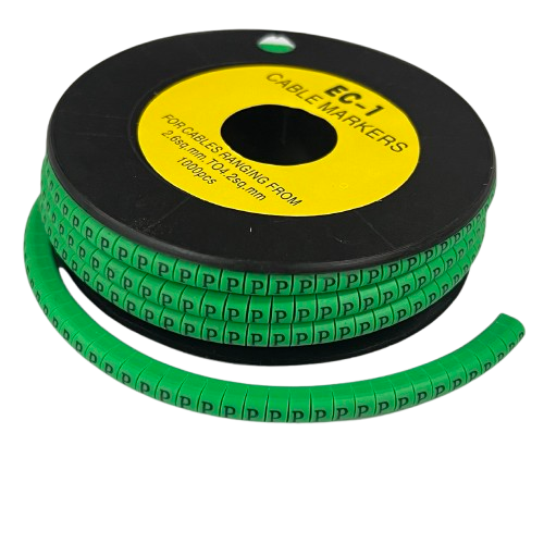 Cable (P) Marker EC-1 Green 2.6mm to 4.2mm 1000pcs 1 Roll EC-1G(P)