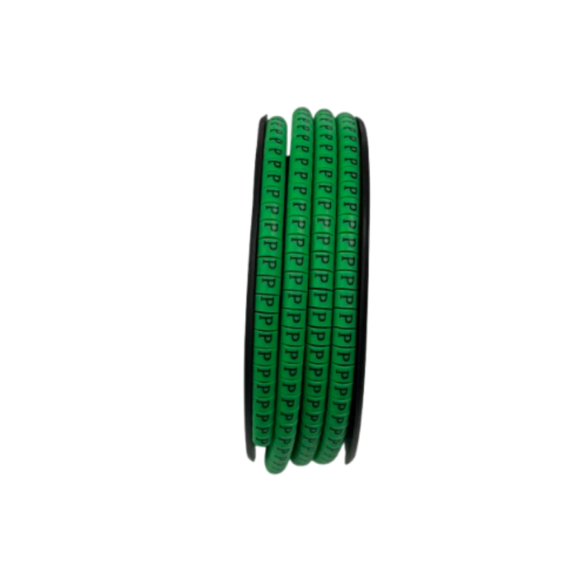 Cable (P) Marker EC-1 Green 2.6mm to 4.2mm 1000pcs 1 Roll EC-1G(P) Wire Tagging
