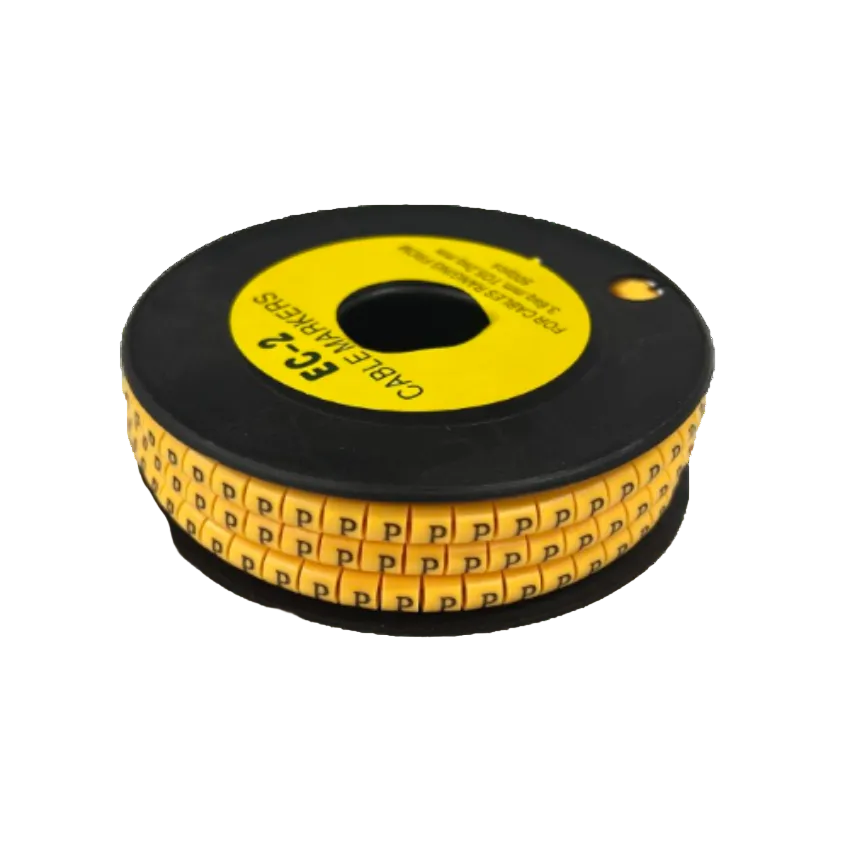 Grippes (P) Cable Marker 3.6mm to 5.2mm Color Yellow 1roll 500pcs) EC-2Y Wire Tagging