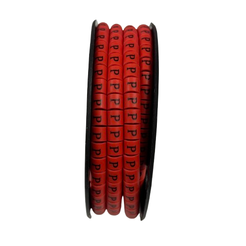 Grippes (P) Cable Marker 3.6mm to 5.2mm 500pcs per Roll Red