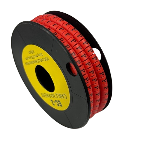 Grippes (P) Cable Marker 3.6mm to 5.2mm 500pcs per Roll Red