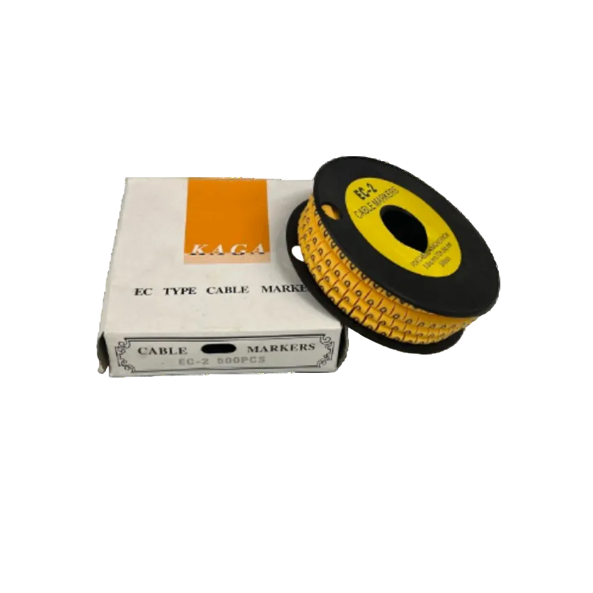 Grippes (Q) Cable Marker 3.6mm to 5.2mm Color Yellow 1roll 500pcs) EC-2Y Wire Tagging