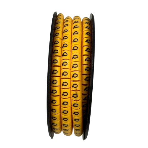 Grippes (Q) Cable Marker 3.6mm to 5.2mm Color Yellow 1roll 500pcs) EC-2Y