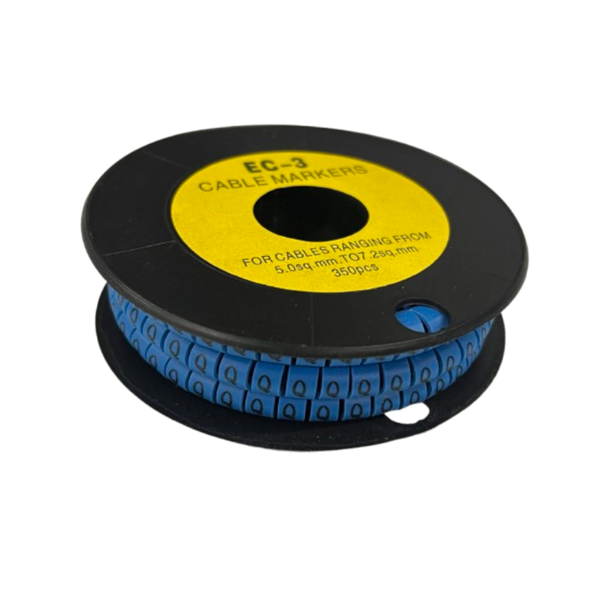 Grippes (Q) Cable Marker 5.0mm to 7.2mm (350pcs) Blue EC-3B(Q) Wire Tagging