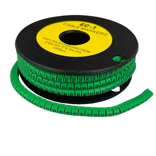 Cable (R) Marker EC-1 Green 2.6mm to 4.2mm 1000pcs 1 Roll EC-1G(R)