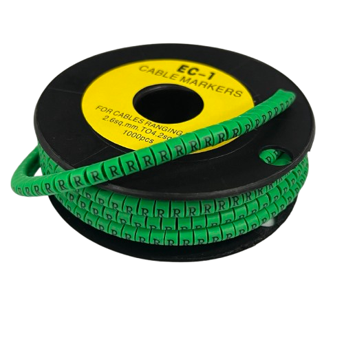 Cable (R) Marker EC-1 Green 2.6mm to 4.2mm 1000pcs 1 Roll   EC-1G(R)