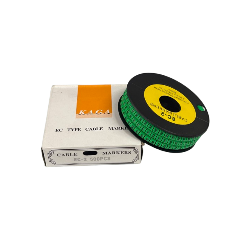 Grippes (R) Cable Marker 3.6mm to 5.2mm 500pcs EC-2G Wire Tagging