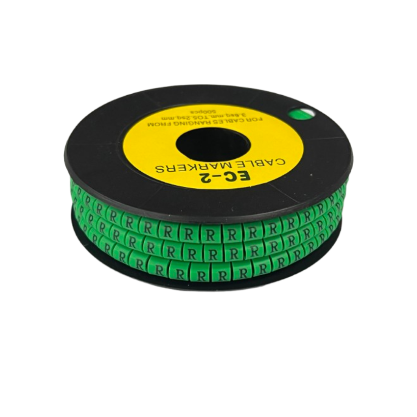 Grippes (R) Cable Marker 3.6mm to 5.2mm 500pcs EC-2G Wire Tagging