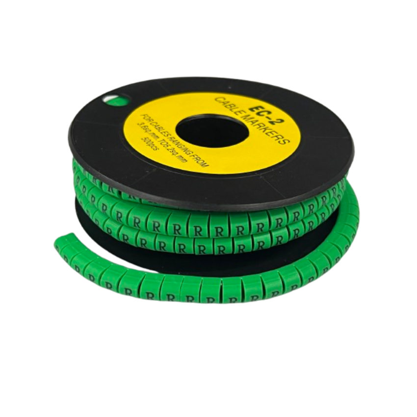 Grippes (R) Cable Marker 3.6mm to 5.2mm 500pcs EC-2G Wire Tagging