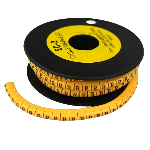 Grippes (R) Cable Marker 3.6mm to 5.2mm Color Yellow 1roll 500pcs) EC-2Y
