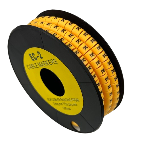 Grippes (R) Cable Marker 3.6mm to 5.2mm Color Yellow 1roll 500pcs) EC-2Y