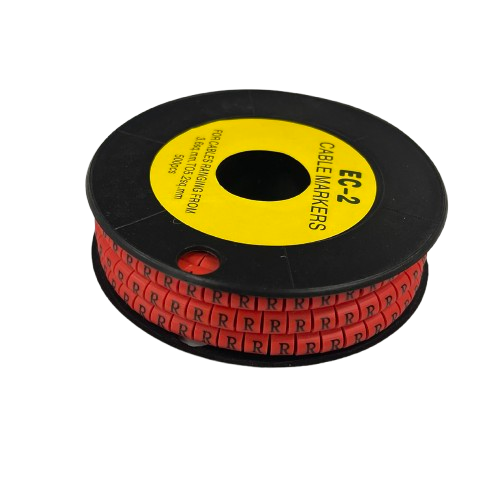Grippes (R) Cable Marker 3.6mm to 5.2mm 500pcs per Roll Red