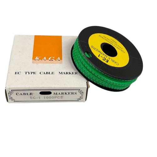 Cable (S) Marker EC-1 Green 2.6mm to 4.2mm 1000pcs 1 Roll   EC-1G(S)
