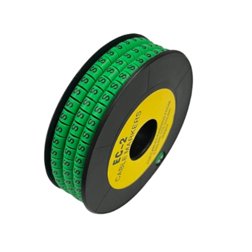 Grippes (S) Cable Marker 3.6mm to 5.2mm 500pcs EC-2G Wire Tagging