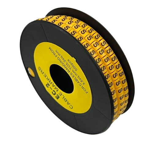 Grippes (S) Cable Marker 3.6mm to 5.2mm Color Yellow 1roll 500pcs) EC-2Y