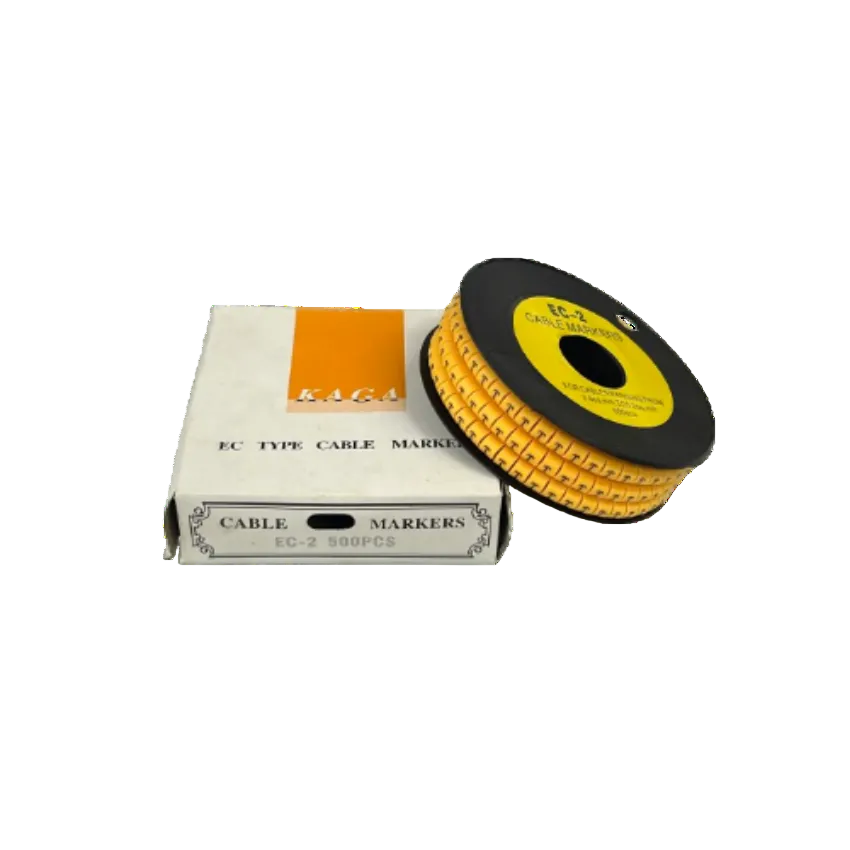 Grippes (T) Cable Marker 3.6mm to 5.2mm Color Yellow 1roll 500pcs) EC-2Y Wire Tagging