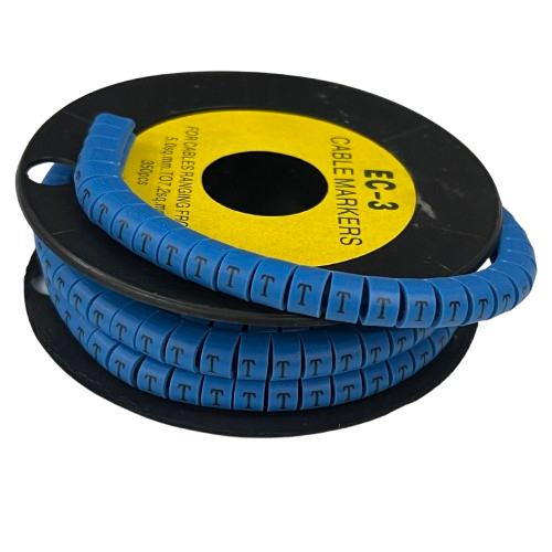 Grippes (T) Cable Marker 5.0mm to 7.2mm (350pcs) Blue EC-3B(T)
