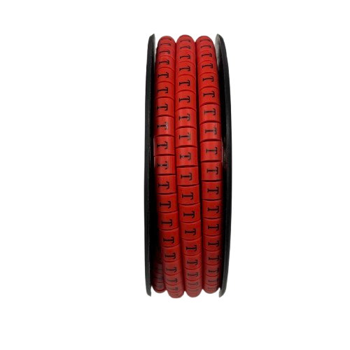 Grippes (T) Cable Marker 3.6mm to 5.2mm 500pcs per Roll Red
