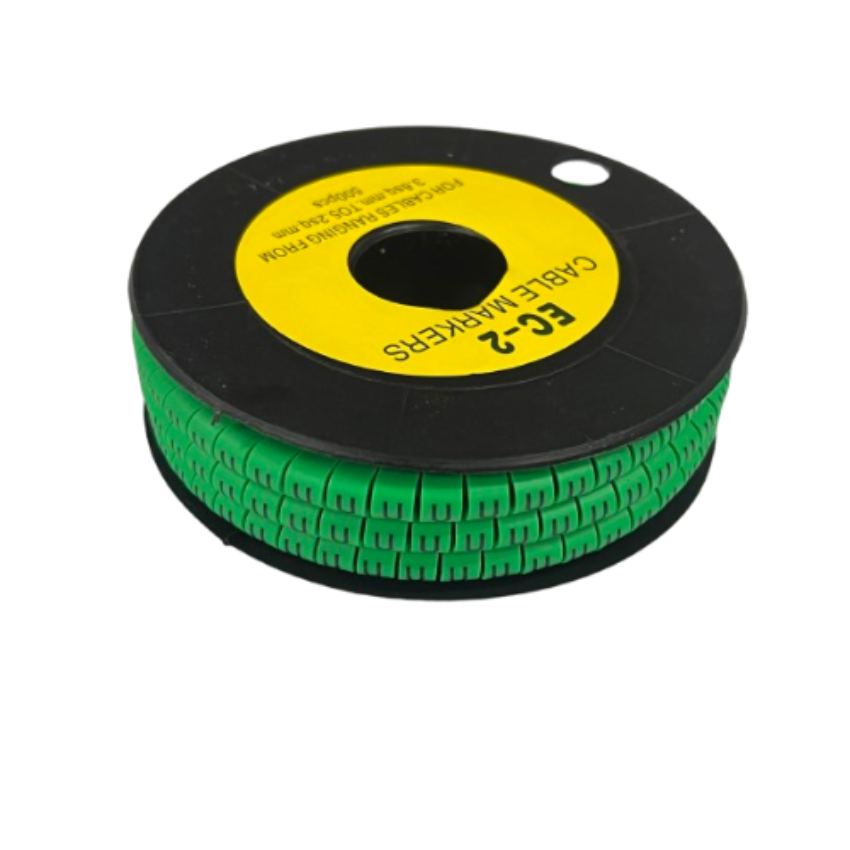 Grippes (U) Cable Marker 3.6mm to 5.2mm 500pcs EC-2G Wire Tagging