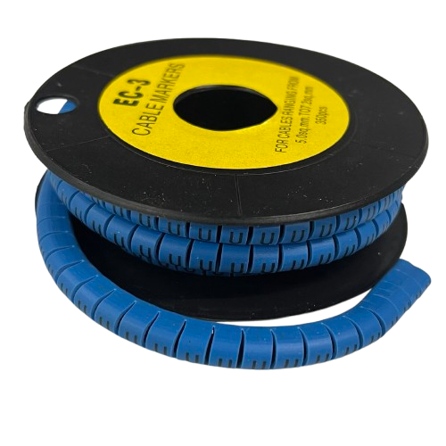 Grippes (U) Cable Marker 5.0mm to 7.2mm (350pcs) Blue
