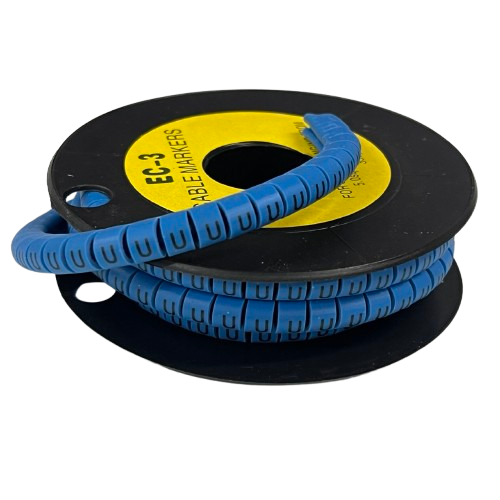 Grippes (U) Cable Marker 5.0mm to 7.2mm (350pcs) Blue