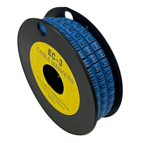 Grippes (U) Cable Marker 5.0mm to 7.2mm (350pcs) Blue
