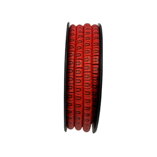 Grippes (U) Cable Marker 3.6mm to 5.2mm 500pcs per Roll Red