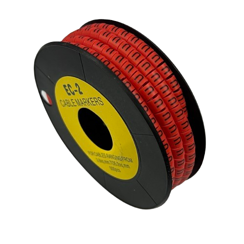 Grippes (U) Cable Marker 3.6mm to 5.2mm 500pcs per Roll Red