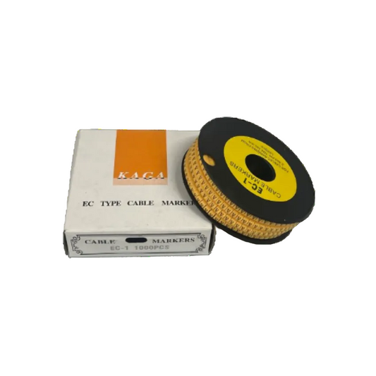 Cable (V) Marker 2.6mm to 4.2mm ( 1000pcs) Yellow EC-1Y Wire Tagging