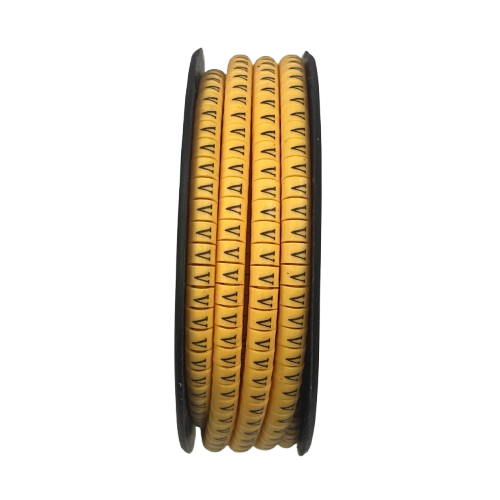 Cable (V) Marker 2.6mm to 4.2mm ( 1000pcs) Yellow EC-1Y