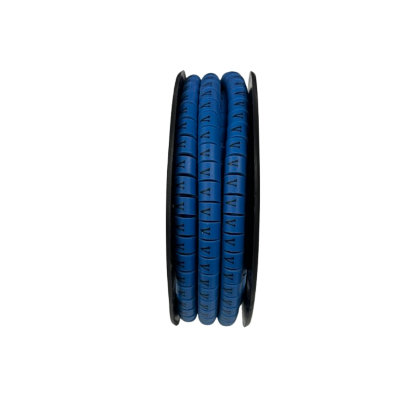 Grippes (V) Cable Marker 3.6mm to 5.2mm Color Blue 1roll 500pcs EC-2B Wire Tagging