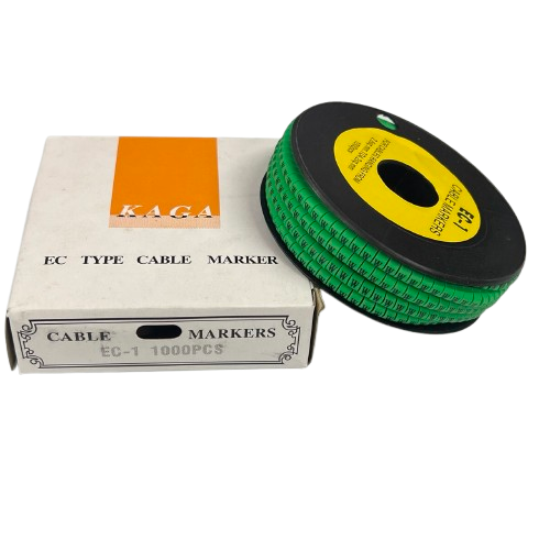 Cable (W) Marker EC-1 Green 2.6mm to 4.2mm 1000pcs 1 Roll   EC-1G(W)