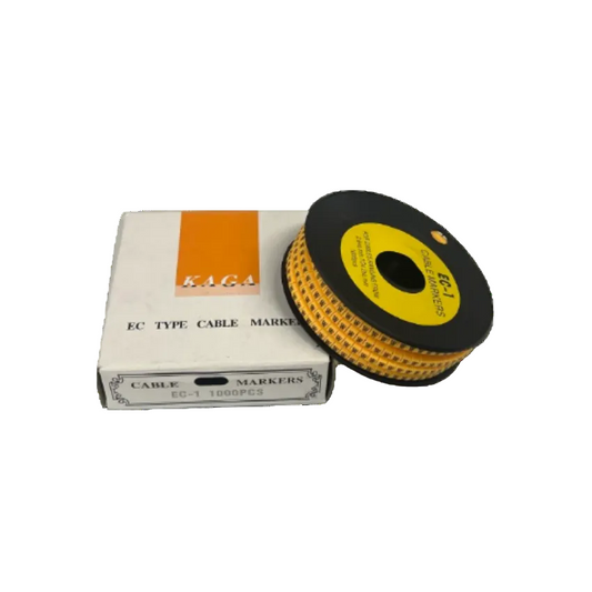 Cable (V) Marker 2.6mm to 4.2mm ( 1000pcs) Yellow EC-1Y Wire Tagging