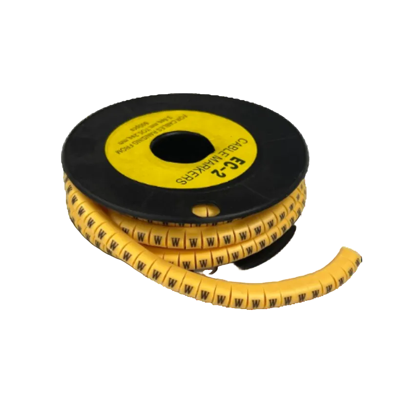 Grippes (W) Cable Marker 3.6mm to 5.2mm Color Yellow 1roll 500pcs) EC-2Y Wire Tagging