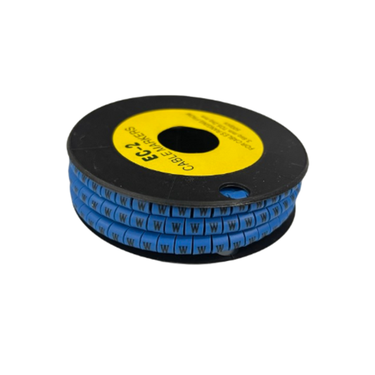 Grippes (W) Cable Marker 5.0mm to 7.2mm (350pcs) Blue EC-3B(W) Wire Tagging