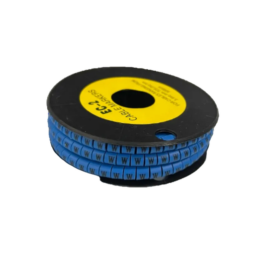 Grippes (W) Cable Marker 5.0mm to 7.2mm (350pcs) Blue EC-3B(W) Wire Tagging