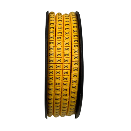 Cable (X) Marker 2.6mm to 4.2mm ( 1000pcs) Yellow EC-1Y