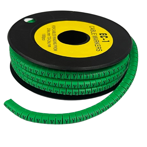Cable (Y) Marker EC-1 Green 2.6mm to 4.2mm 1000pcs 1 Roll EC-1G(Y)