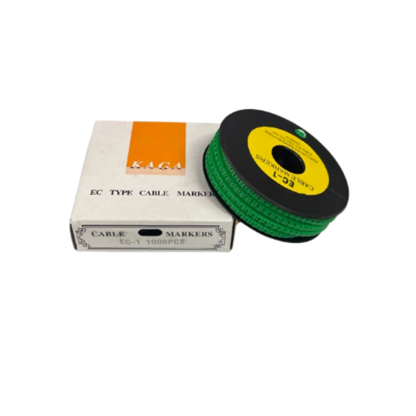 Cable (Z) Marker EC-1 Green 2.6mm to 4.2mm 1000pcs 1 Roll EC-1G(Z) Wire Tagging