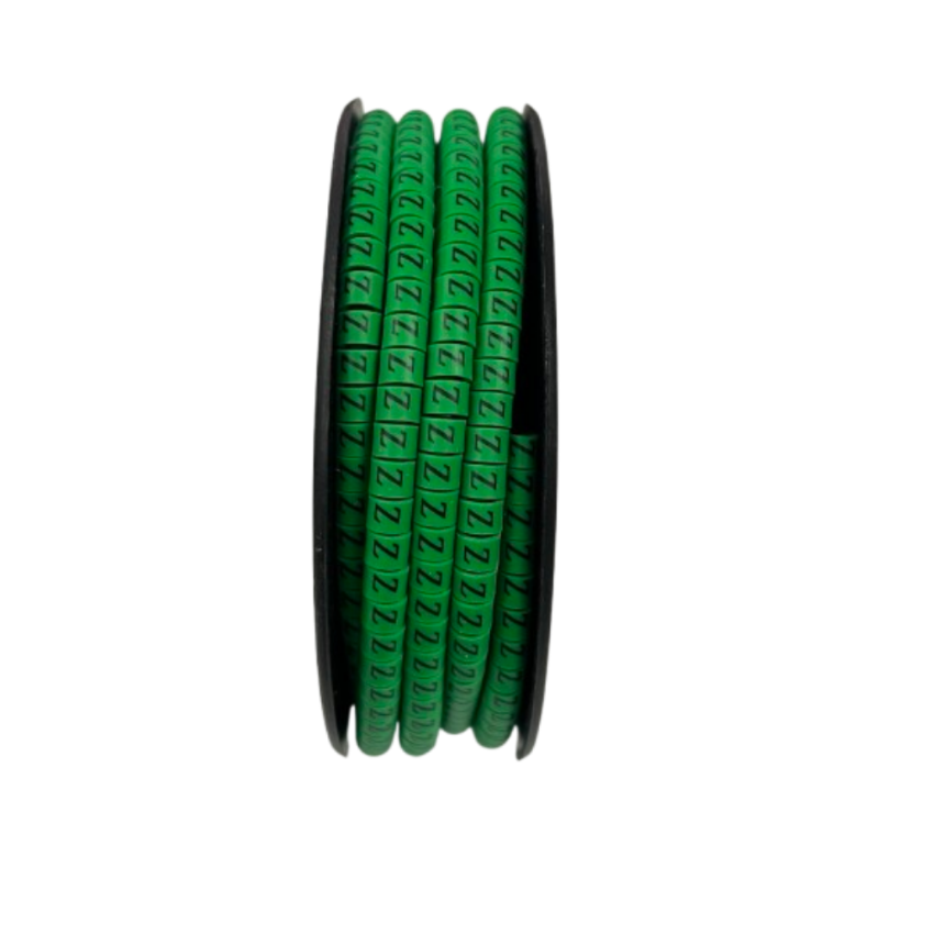 Cable (Z) Marker EC-1 Green 2.6mm to 4.2mm 1000pcs 1 Roll EC-1G(Z) Wire Tagging