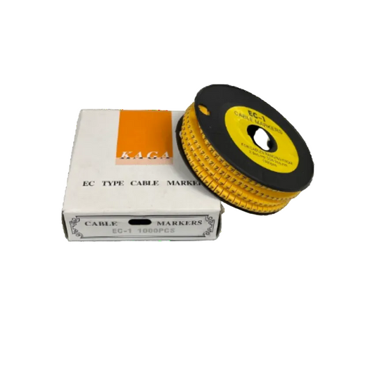 Cable (Z) Marker 2.6mm to 4.2mm ( 1000pcs) Yellow EC-1Y Wire Tagging