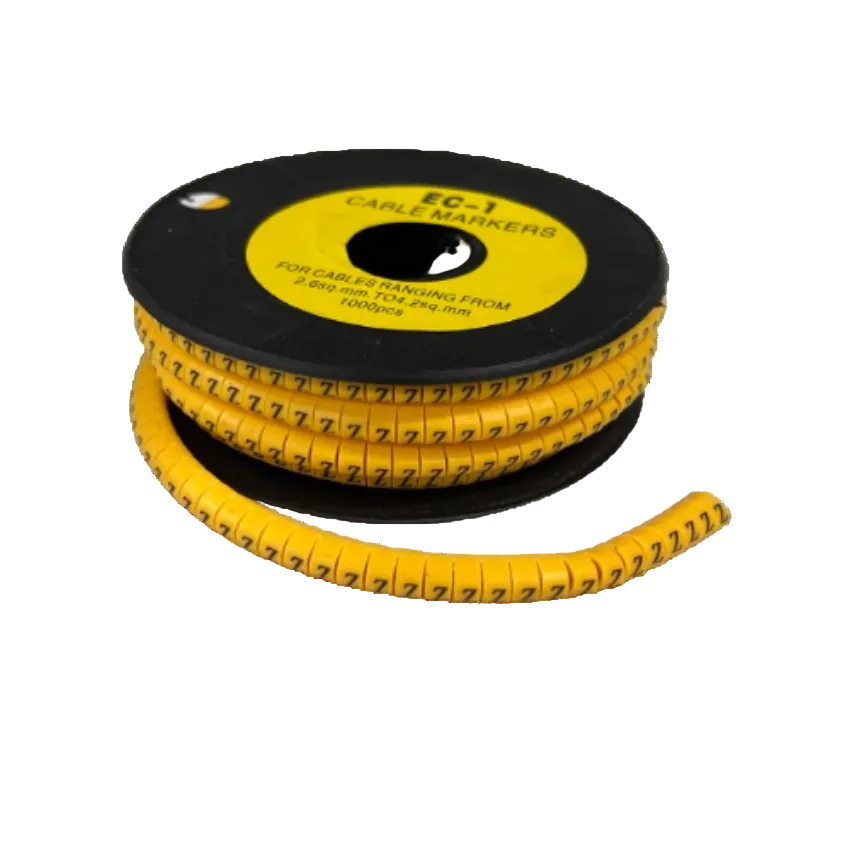 Cable (Z) Marker 2.6mm to 4.2mm ( 1000pcs) Yellow EC-1Y Wire Tagging
