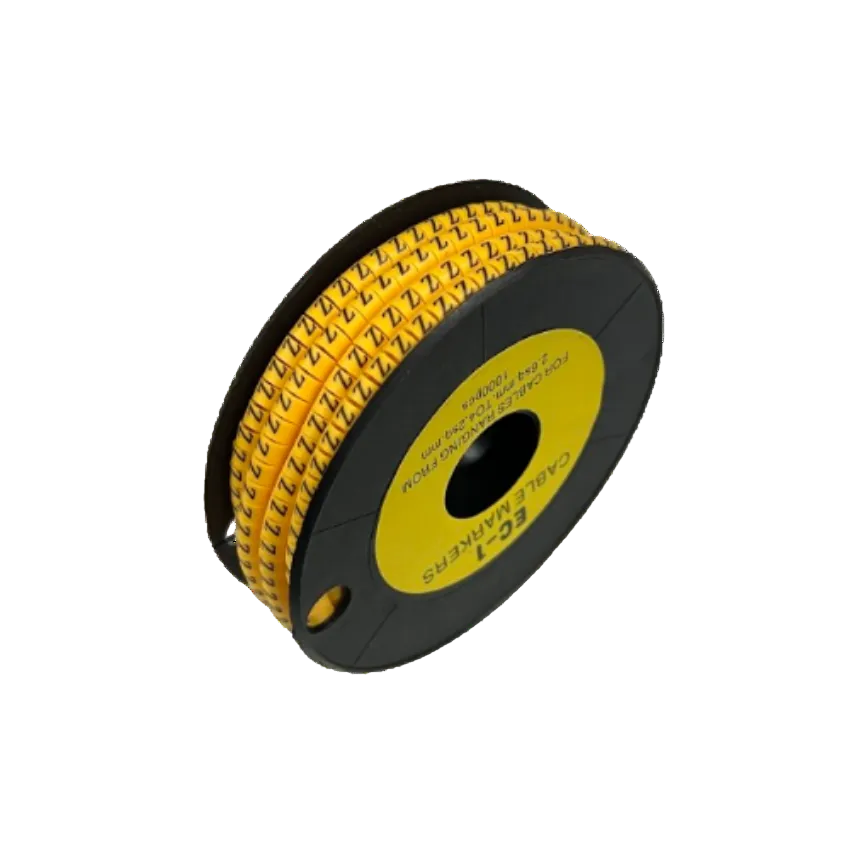 Cable (Z) Marker 2.6mm to 4.2mm ( 1000pcs) Yellow EC-1Y Wire Tagging