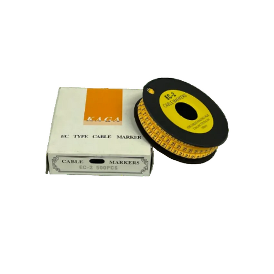 Grippes (Z) Cable Marker 3.6mm to 5.2mm Color Yellow 1 roll (500pcs) EC-2Y Wire Tagging