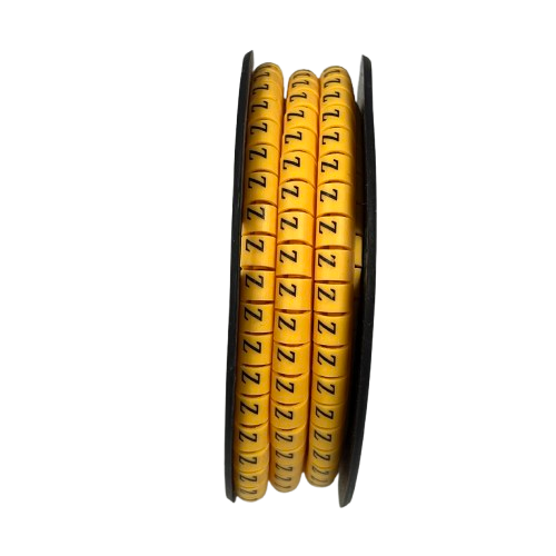 Grippes (Z) Cable Marker 3.6mm to 5.2mm Color Yellow 1 roll (500pcs) EC-2Y