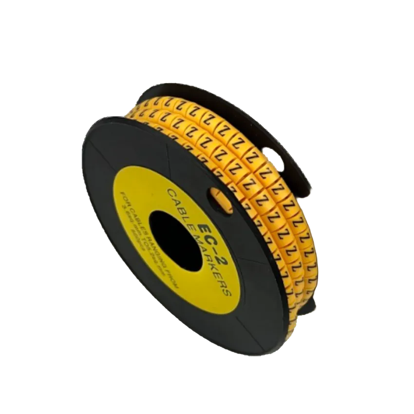 Grippes (Z) Cable Marker 3.6mm to 5.2mm Color Yellow 1 roll (500pcs) EC-2Y Wire Tagging