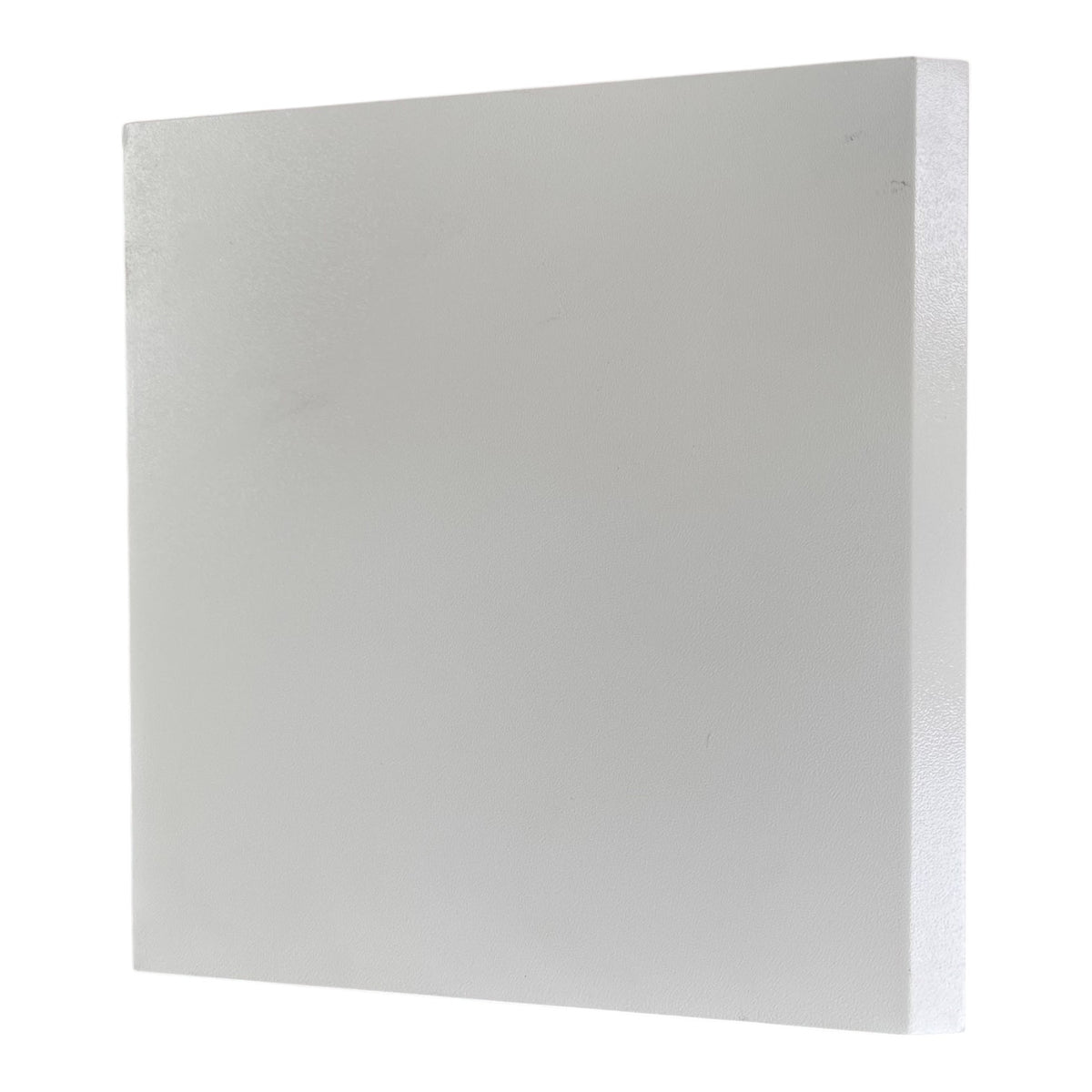 A square white foam board or panel shown at a slight angle against a plain white background.