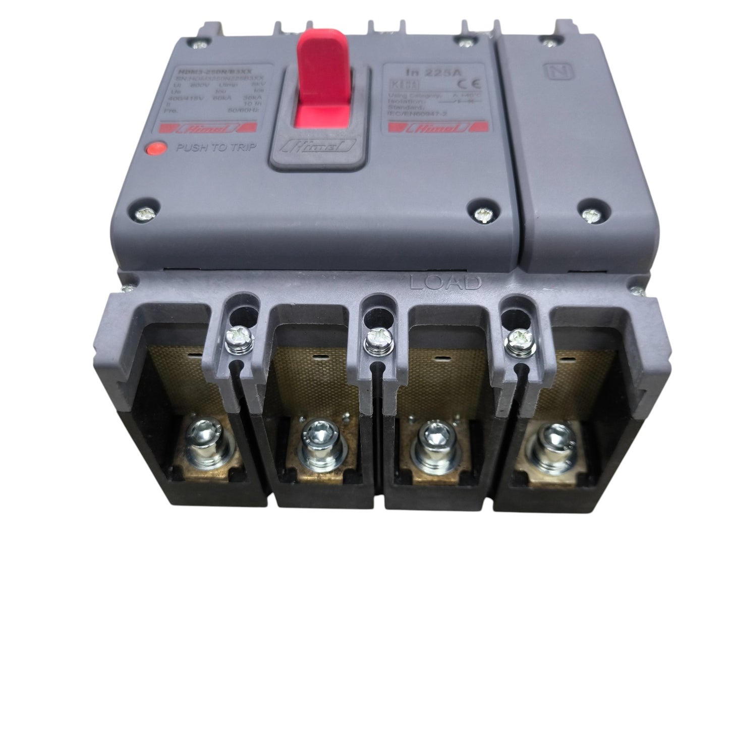 Himel 225A 4 Pole Industrial Circuit Breaker 220V 60KAIC 400V MCCB HDM3250N225B3XX